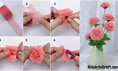 Realistic Ribbon Roses Making Craft For Beginners