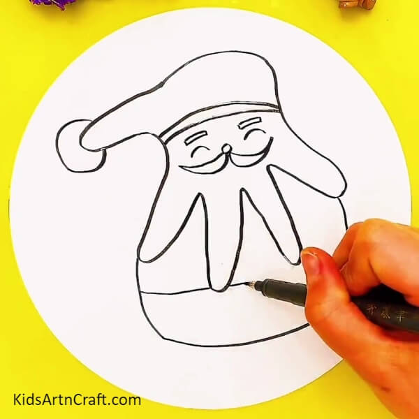 Drawing A Santa-Constructing a Santa Illustration From a Hand Outline Step by Step