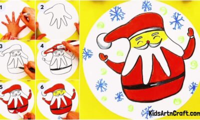 Santa Drawing From Hand Outline Step by Step Tutorial