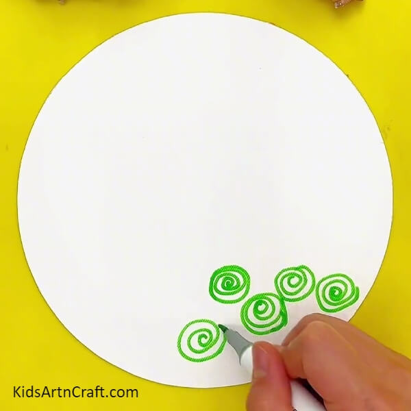 Take A White Sheet Of Paper And Draw Spirals- A step-by-step tutorial to help children paint a tiny watermelon with ants. 