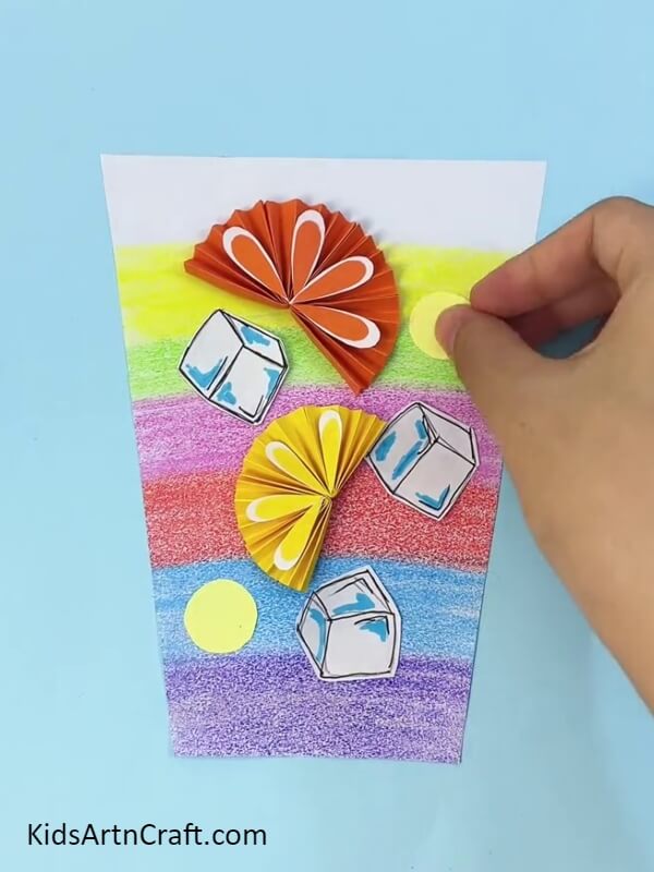 Bubbles In Our Summer Drink-Summer Fruit Drink Paper Art Guide for Kids