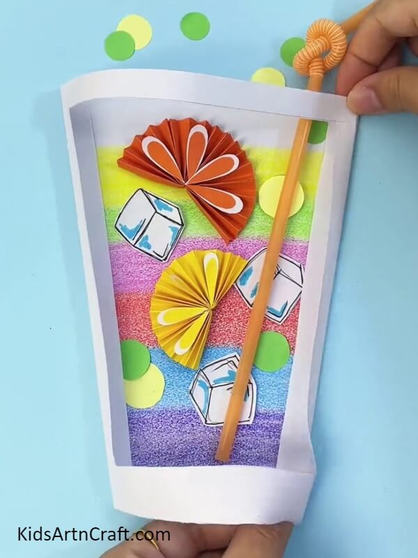Finishing Touch To The Summer Drink-Making a Summer Fruit Drink Paper Craft - A Guide for Kids