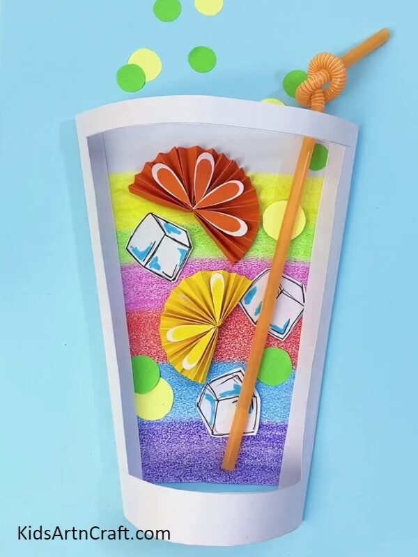 Our Summer Drink Paper Craft is Ready-A Kids' Guide to Crafting a Summer Fruit Drink Paper-Based Project