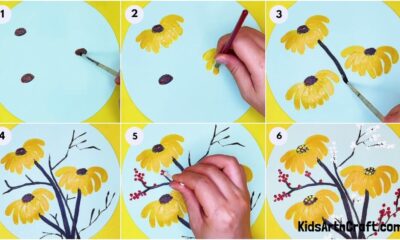 Sunflower Garden Painting Step by Step Tutorial