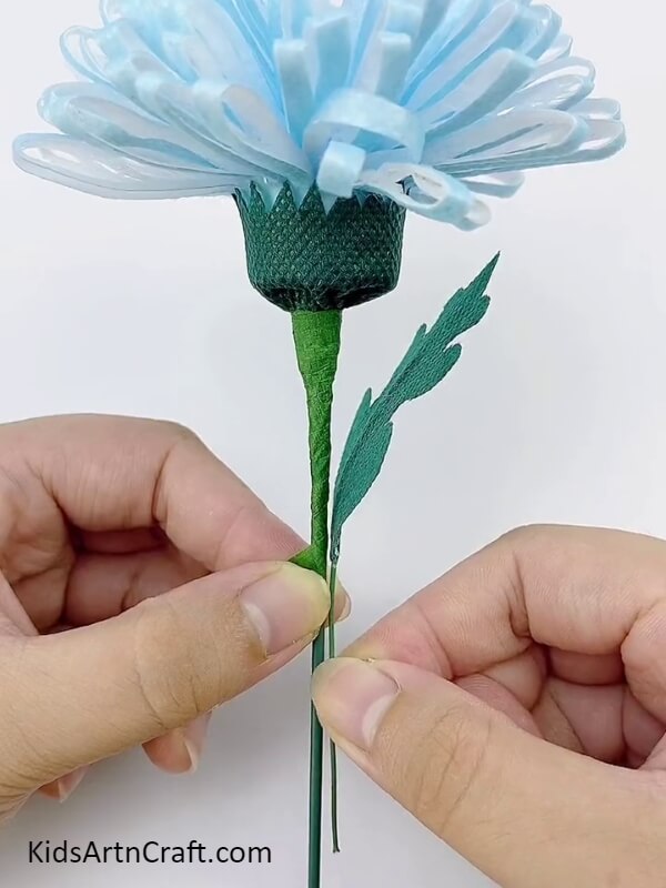 Make Leaves With Green Material- Start Crafting Surgical Mask Flowers with These Tutorials for Beginners