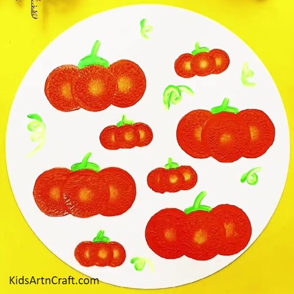This Is The Final Look Of Your Red Capsicums!-Simple Steps for Red Capsicum Paint Art Creation
