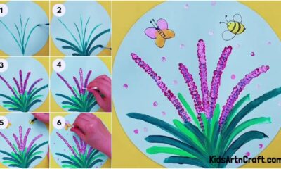 Unique Pink Lavenders Painting Tricks And Steps Tutorial