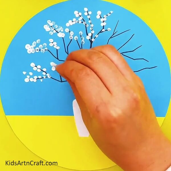 Painting The Cherry Blossoms-Aesthetic White Cherry Blossom Vase Painting
