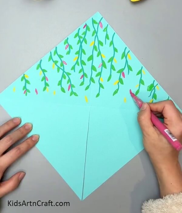 Making More Colorful Leaves- How To Easily Construct A 3D Marshy Area With Ducks For Kids