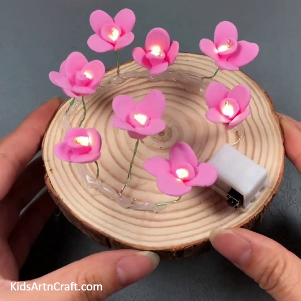 Making More Flowers On the Light Tops-Fabulous Flower Shine Garden Wood Home Decoration