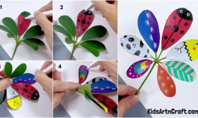 Animals Patterns Over Leaves Artwork Tutorial For Beginners