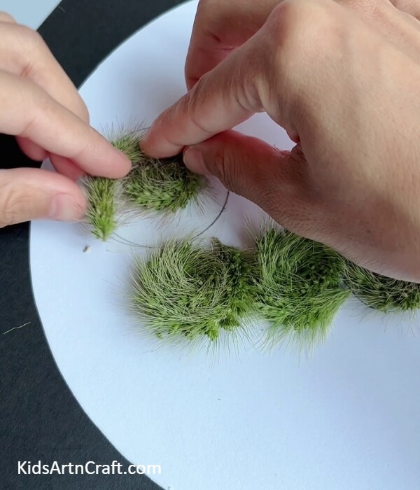 Making A Larger Spiral- Step-by-Step Guide to Constructing a Fake Grass Strip Butterfly for Youngsters 