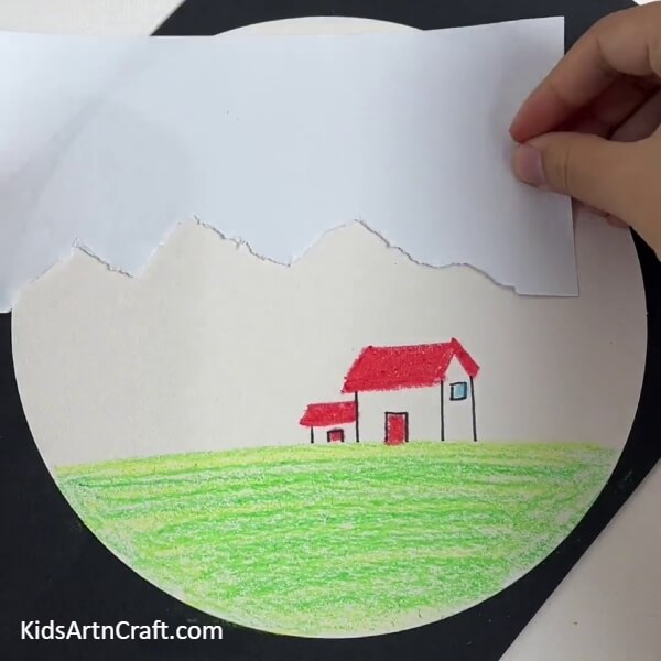 Making A Mountain Stencil- Learn How to Make an Attractive Home Landscape Drawing with Crayons