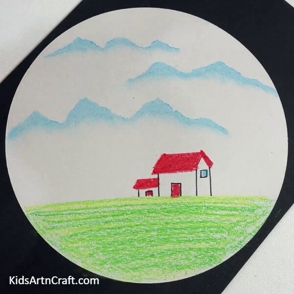 Making More Mountains- How to Construct a Pretty House Landscape with Crayons