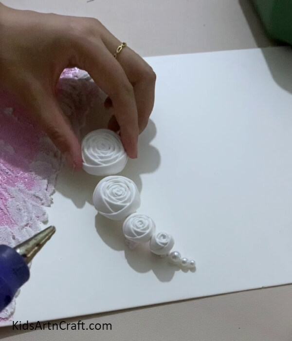 Pasting The Roses- Moon Design Home Decor Craft With Napkin Roses