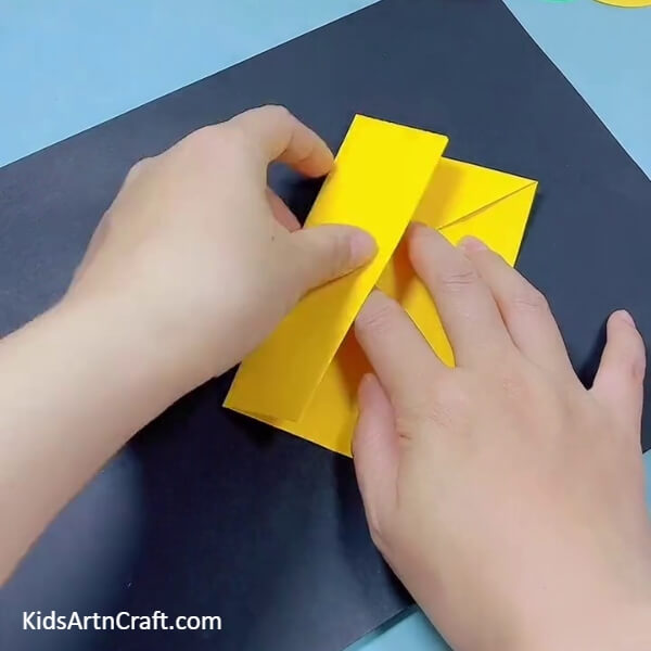 Folding 1/3rd Of Square- Follow this tutorial for children to make a bulldozer from origami paper
