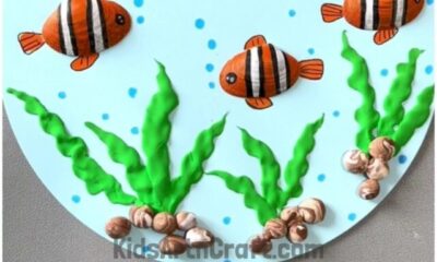 Shell Goldfishes Clay And Paper Craft Tutorial