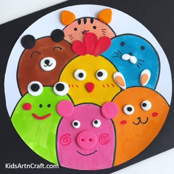 This Is The Final Look Of Your Animal Clay Craft- Learning to Draw and Paint Cute Animals with Little Ones