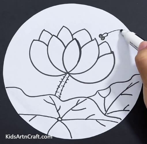 Making A Dragonfly And Another Leaf- A straightforward guide to drawing a Lotus for children