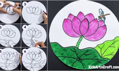 Easy Lotus Drawing Hack Tutorial For Kids