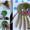 Easy Octopus With Artificial Grass Strips For Kids