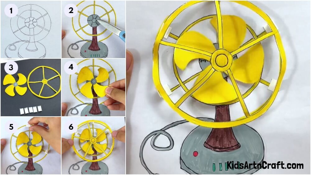 Electric Fan Paper Craft Idea For Beginners