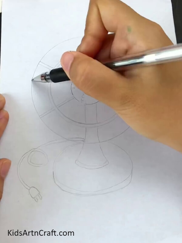 Drawing A Table Fan- Table Fan Paper Crafting Concept For Newcomers 