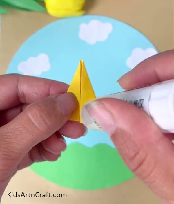 Making A 3D Triangular Cone- Paper kite making made easy - a tutorial for kids. 