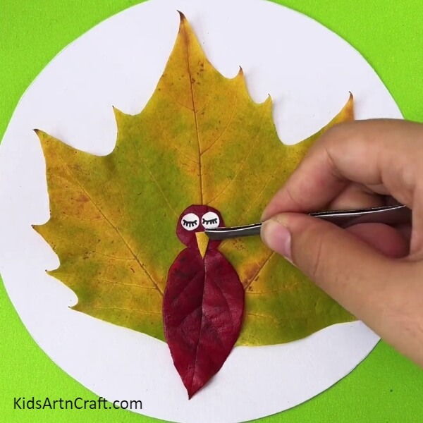 Pasting A Beak- A Kid-Friendly Guide to Making a Turkey Out of Leaves