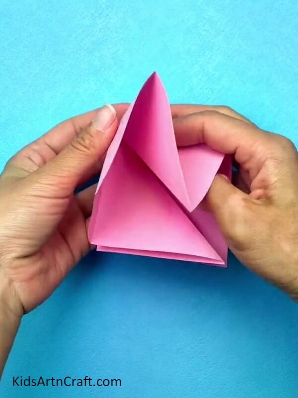 Forming A Diamond Shape- Step-by-Step Instructions for an Origami Ball Gown for Kids