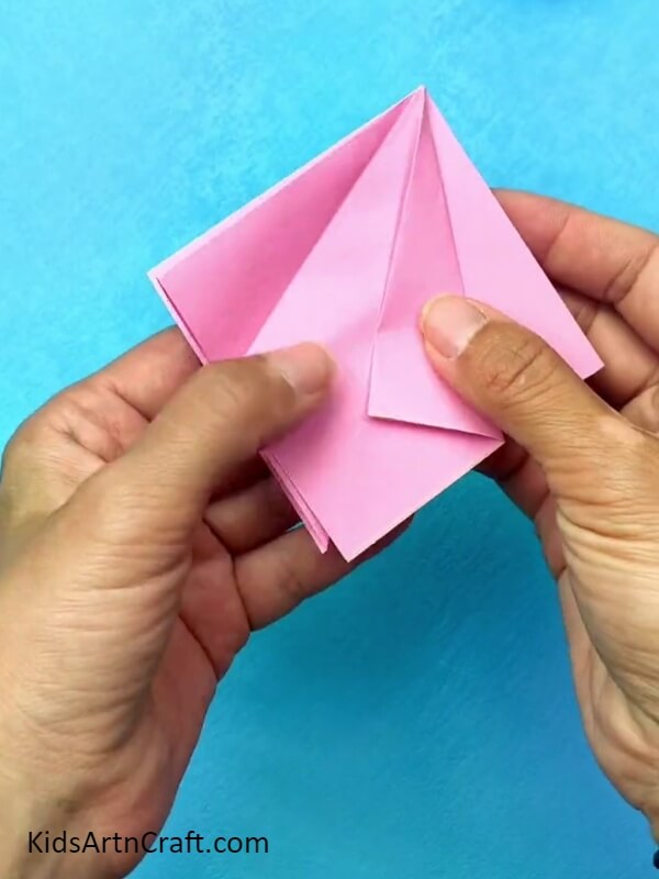 Making Triangle Creases- Crafting an Origami Ball Gown for Little Ones