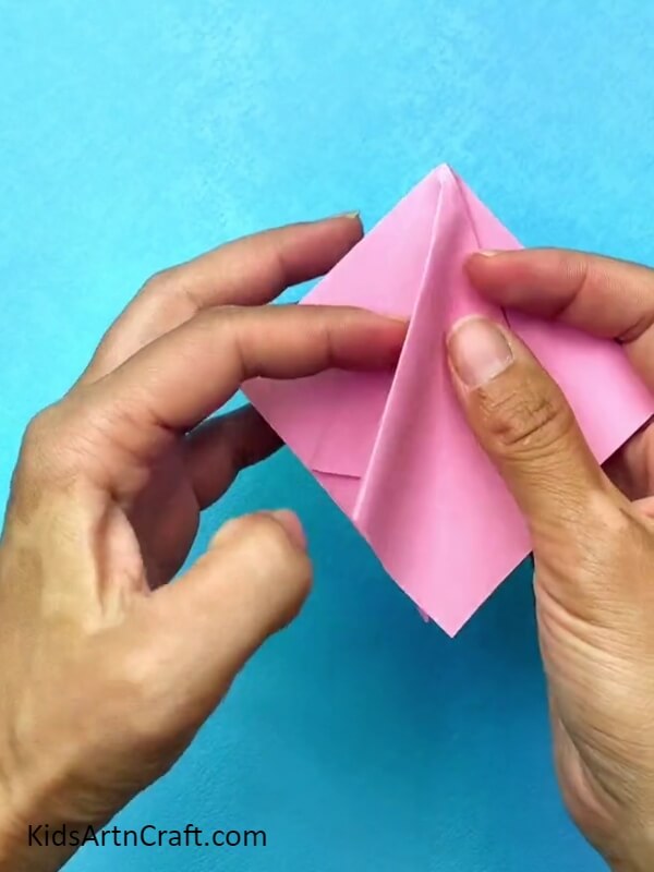 Forming A Kite Shape- Creating an Origami Ball Gown for Youngsters