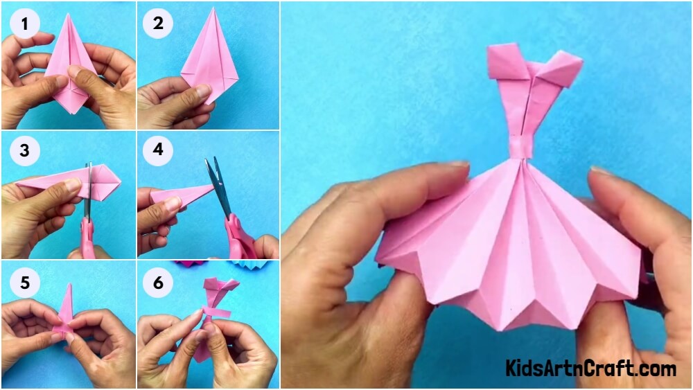 Origami Ball Gown Craft Tutorial For Kids