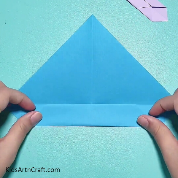 Folding The Folded Edge To The Crease-An Origami Project to Make a Peppa Pig Wristwatch Band