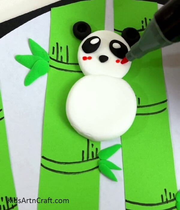 Making Nose And Blush- Crafting with Pandas and Bamboo for Children