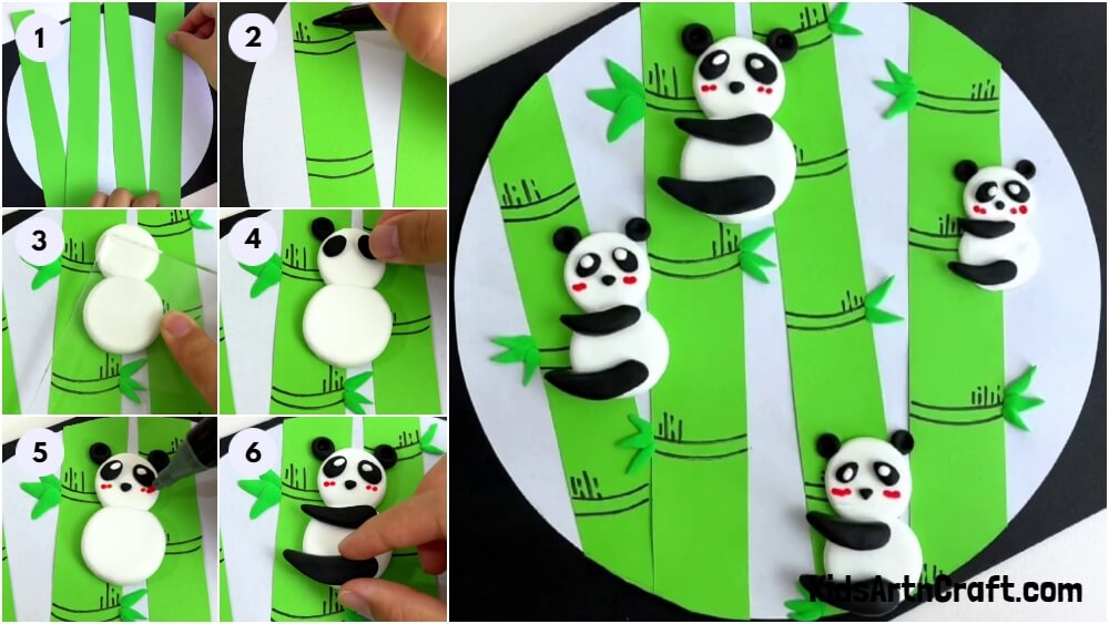 Pandas On Bamboos Craft Tutorial For Kids