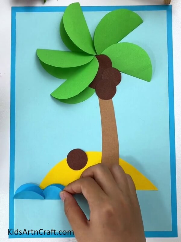 Making A Sea Wave- Step-by-step tutorial for kids to build a paper coconut tree. 