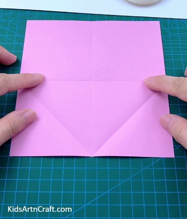Making '+', Diagonal, And Diamond Creases- Crafting a Paper Origami Backpack for Kids