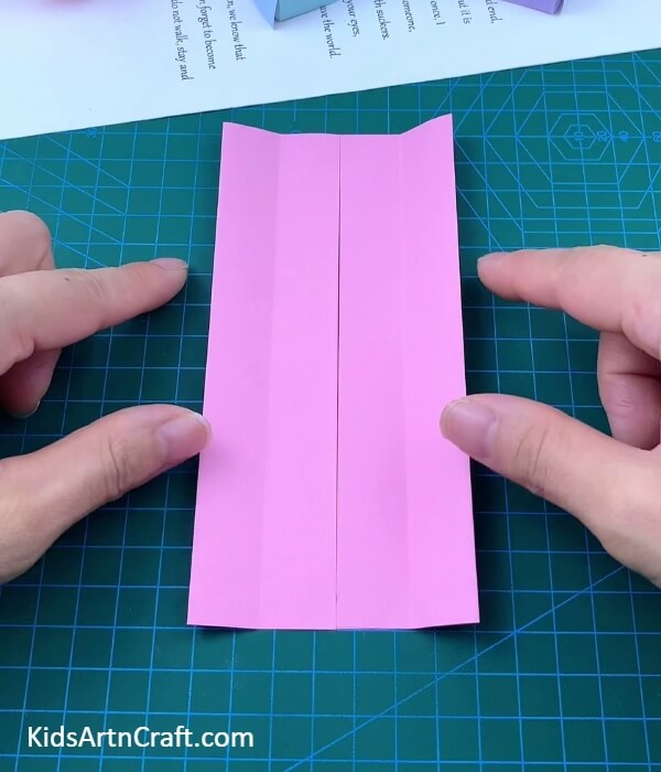 Making Creases On The Partitions-Crafting a Bed and Pillow with Paper for Little Ones