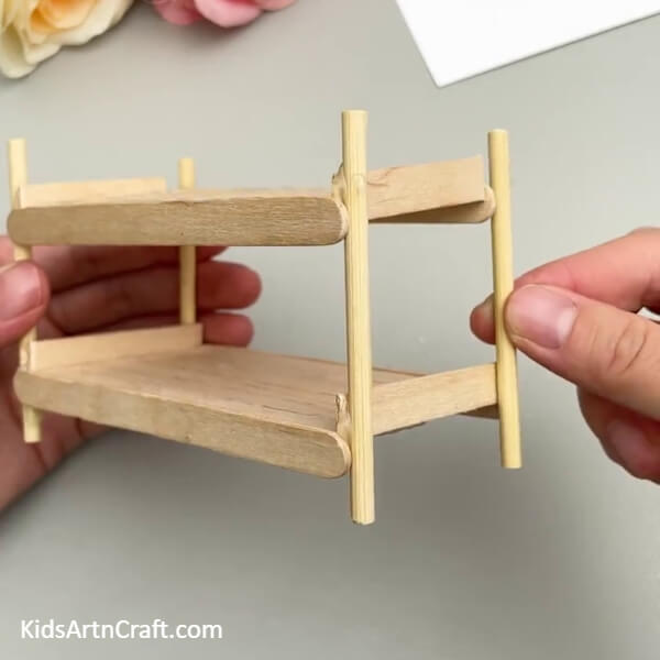 Completing The Frame- Making a Bunk Bed Out of Popsicle Sticks