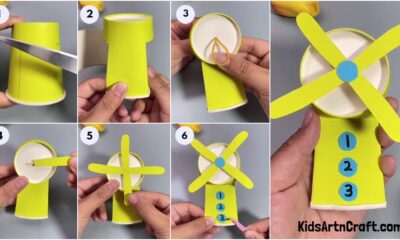 Recycled Paper Cup Fan Craft Tutorial For Kids