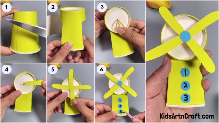 Recycled Paper Cup Fan Craft Tutorial For Kids - Kids Art & Craft