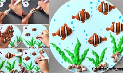 Shell Goldfishes Clay And Paper Craft Tutorial