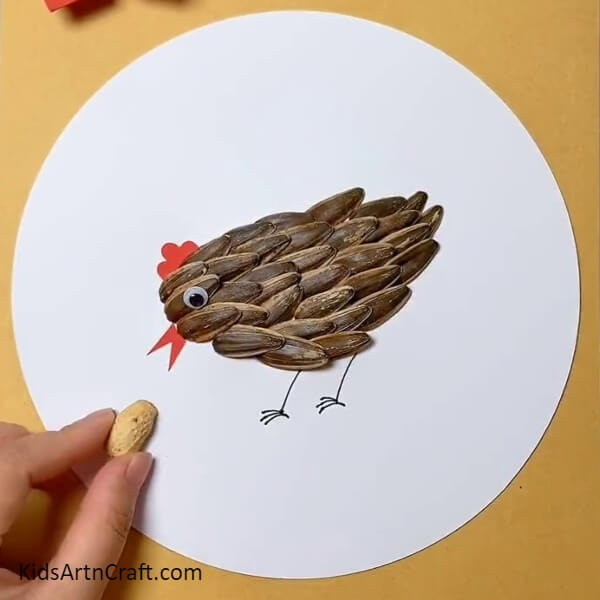 Pasting The Peanut Shell- Making Crafts with Sunflower Seeds, Peanut Shells, and Hen & Chicks Tutorial
