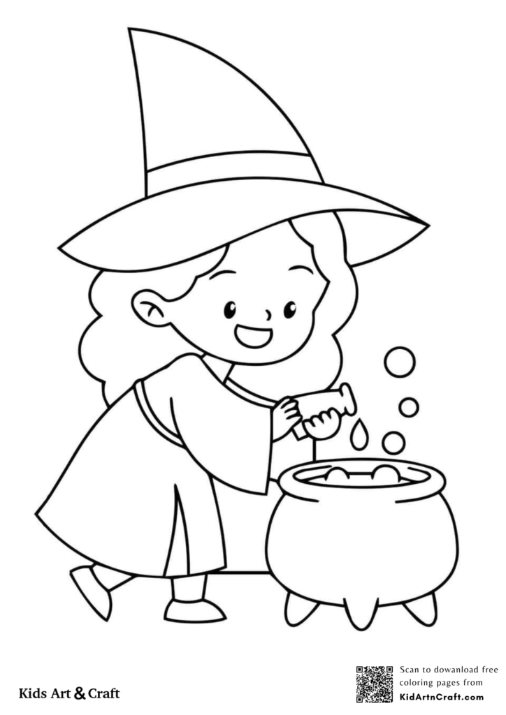 Halloween Coloring Pages For Kids - Kids Art & Craft