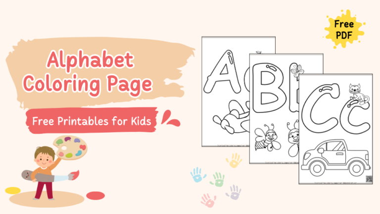 Alphabet Coloring Page Worksheets For Kids - Kids Art & Craft