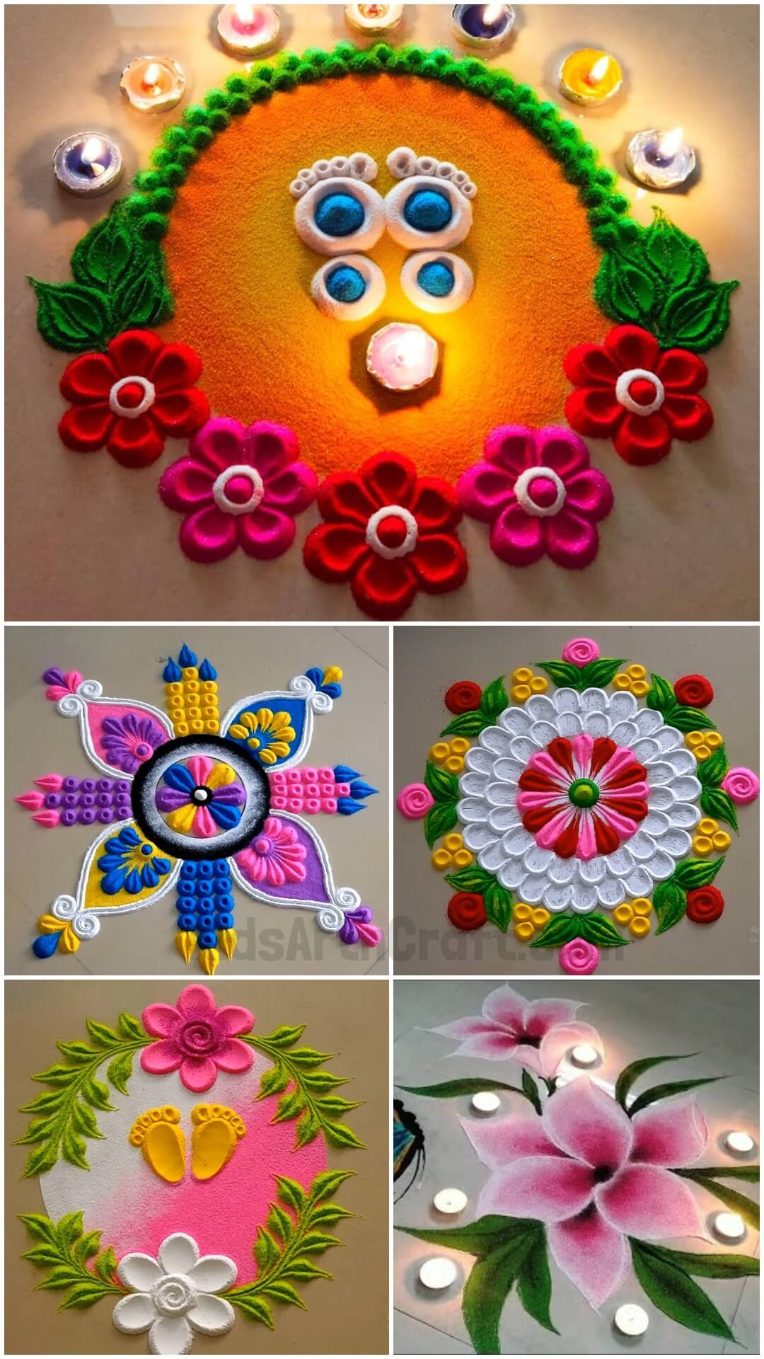 Easy Rangoli Design for Home Decor