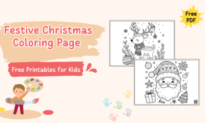 Festive Christmas Coloring Page Worksheets for Kids