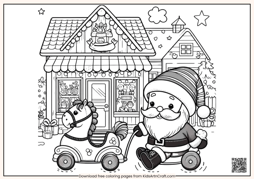 Festive Christmas Coloring Page Worksheets for Kids - Kids Art & Craft