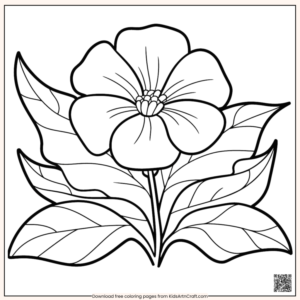 Creative Flower Coloring Pages For Kids - Free to Print - Kids Art & Craft